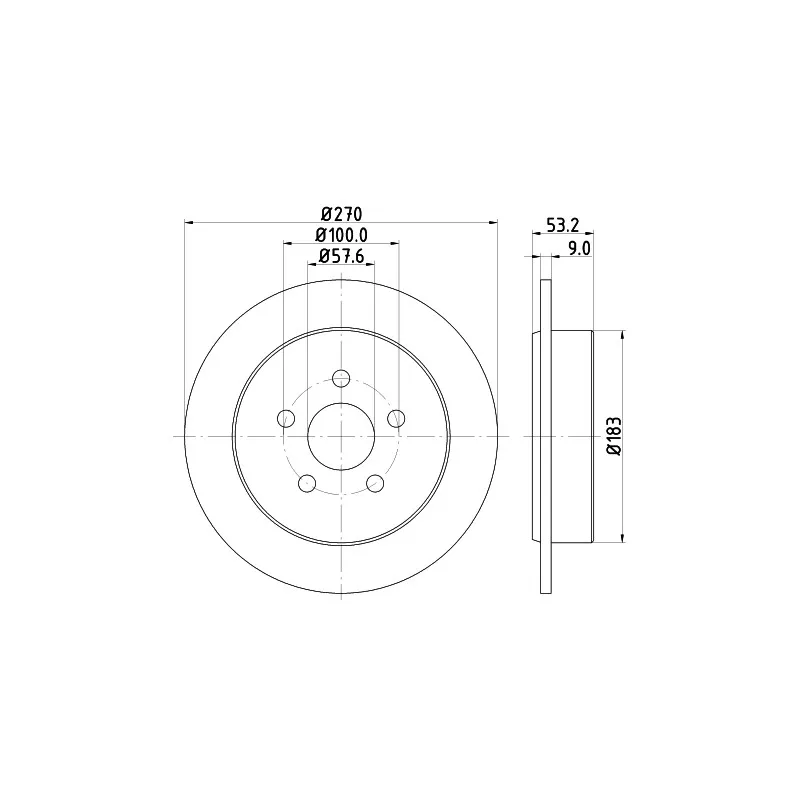 Jeu de 2 disques de frein arrière MINTEX MDC1330