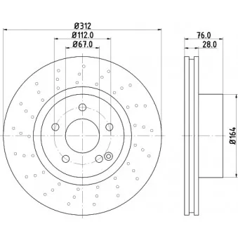 Jeu de 2 disques de frein avant MINTEX MDC1426