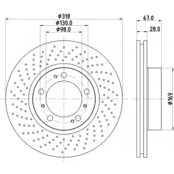 Jeu de 2 disques de frein avant MINTEX MDC1429