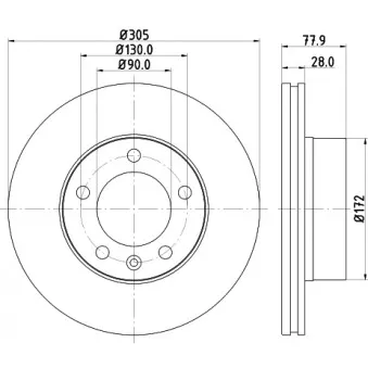 Jeu de 2 disques de frein avant MINTEX MDC1505C