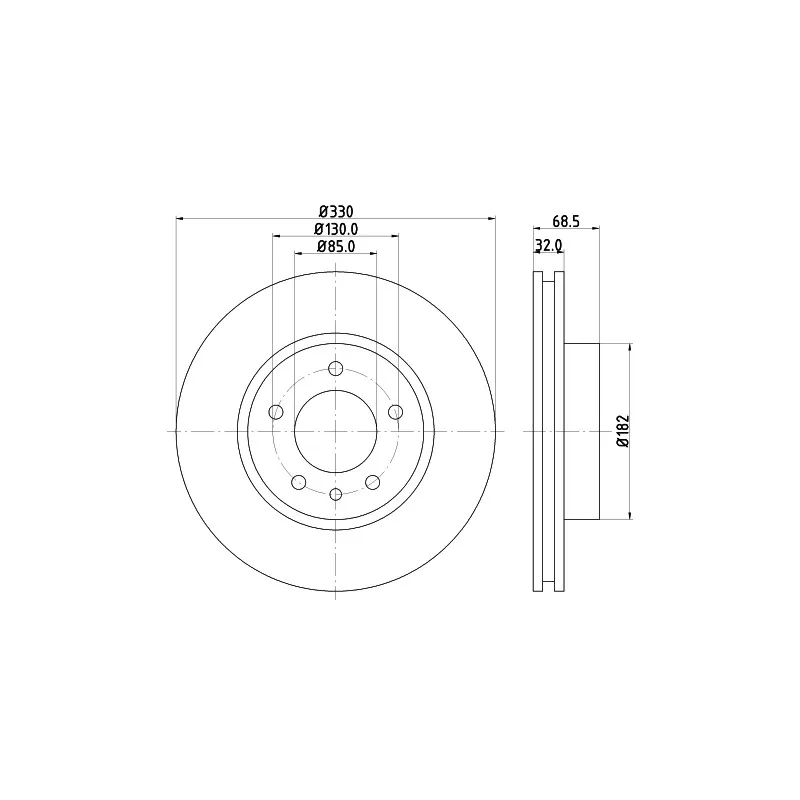 Disque de frein avant gauche MINTEX MDC1610L