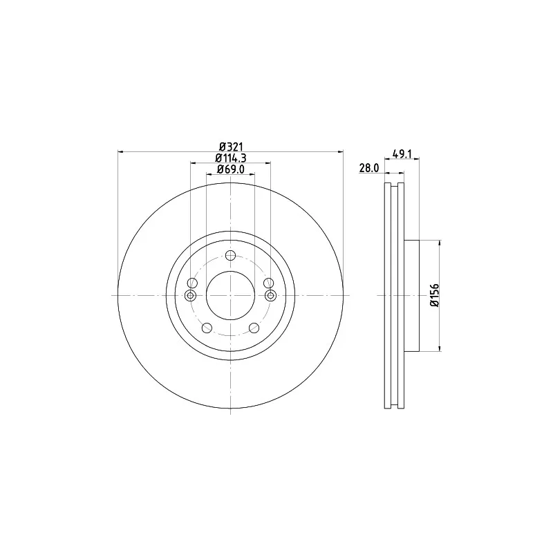 Jeu de 2 disques de frein avant MINTEX MDC2023