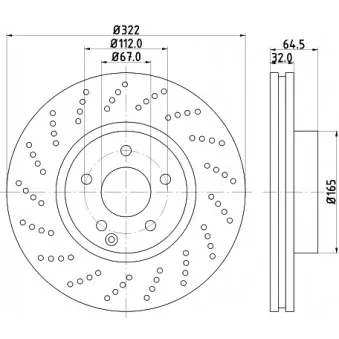 Jeu de 2 disques de frein avant MINTEX MDC2053