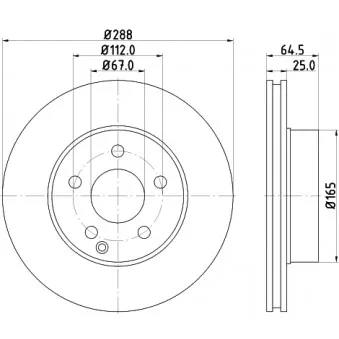 Jeu de 2 disques de frein avant MINTEX MDC2057C