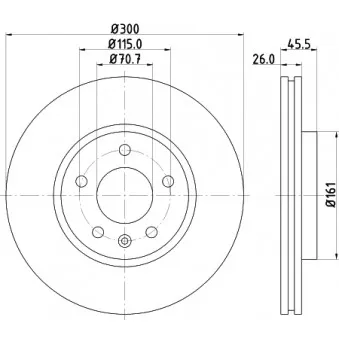 Jeu de 2 disques de frein avant MINTEX MDC2133