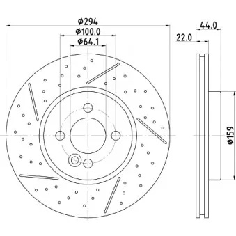 Jeu de 2 disques de frein avant MINTEX MDC2235