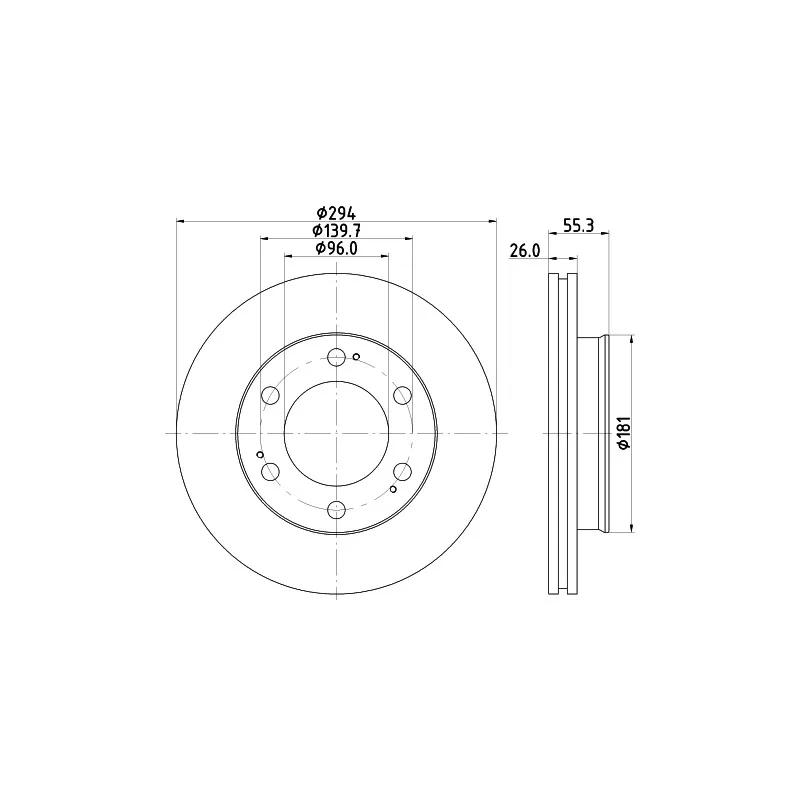 Jeu de 2 disques de frein avant MINTEX MDC2244