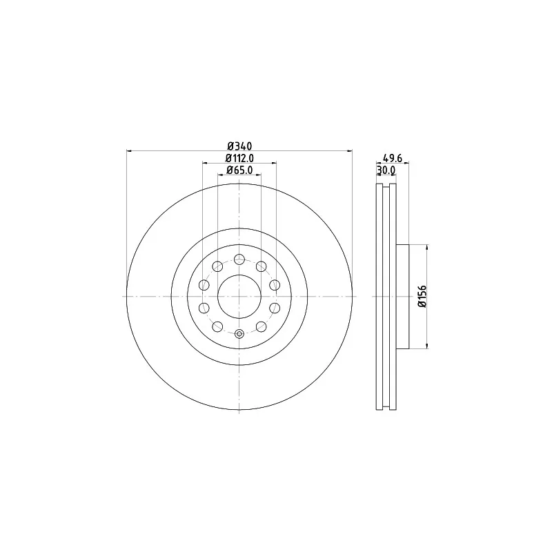 Jeu de 2 disques de frein avant MINTEX MDC2253