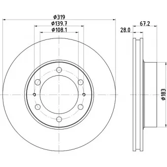 Jeu de 2 disques de frein avant MINTEX MDC2260