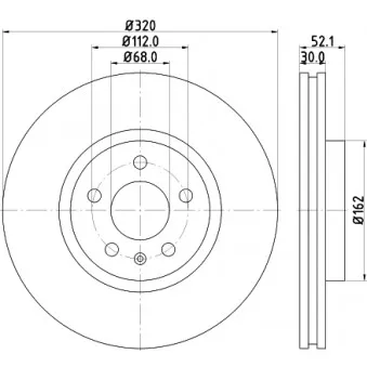 Jeu de 2 disques de frein avant MINTEX MDC2263