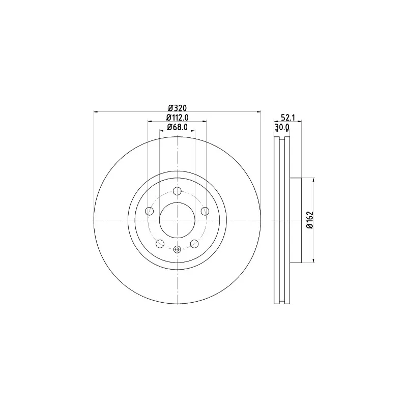 Jeu de 2 disques de frein avant MINTEX MDC2263