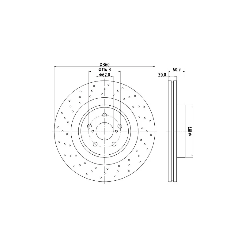 Jeu de 2 disques de frein avant MINTEX MDC2276