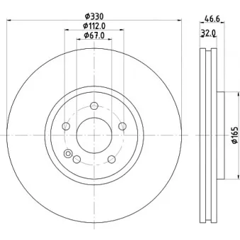 Jeu de 2 disques de frein avant MINTEX MDC2296