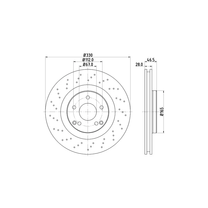 Jeu de 2 disques de frein avant MINTEX MDC2301