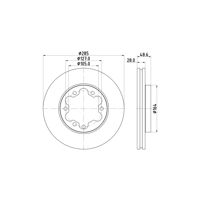 Jeu de 2 disques de frein avant MINTEX MDC2313