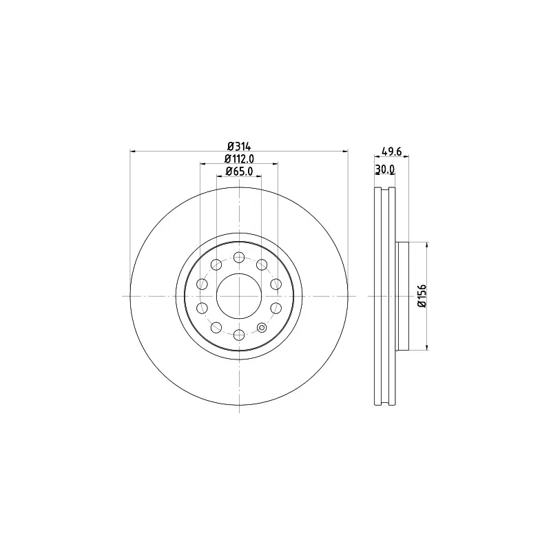 Jeu de 2 disques de frein avant MINTEX MDC2317