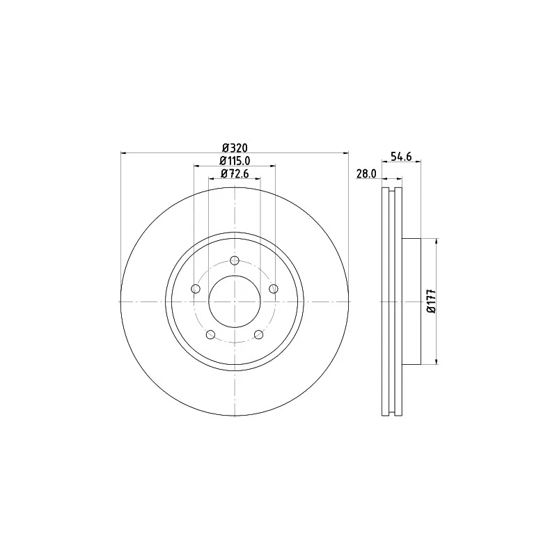 Jeu de 2 disques de frein avant MINTEX MDC2319