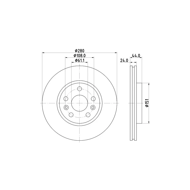 Jeu de 2 disques de frein avant MINTEX MDC2321