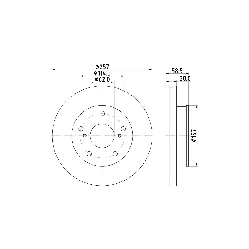 Jeu de 2 disques de frein avant MINTEX MDC2322