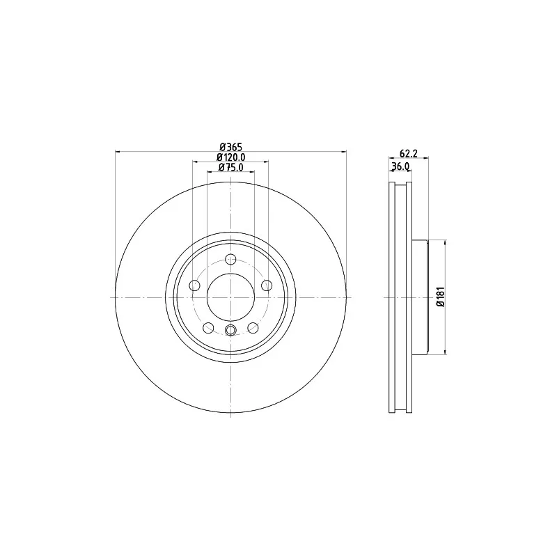 Jeu de 2 disques de frein avant MINTEX MDC2330