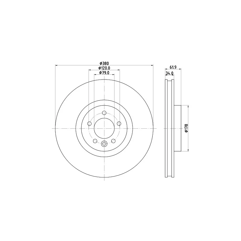 Jeu de 2 disques de frein avant MINTEX MDC2334C