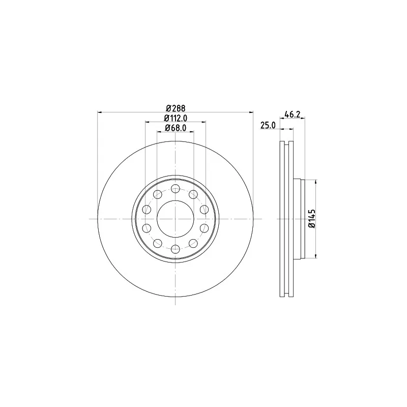 Jeu de 2 disques de frein avant MINTEX MDC2338