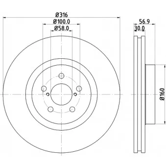 Jeu de 2 disques de frein avant MINTEX MDC2339