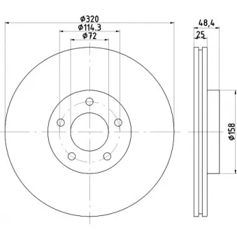 Jeu de 2 disques de frein avant MINTEX MDC2340