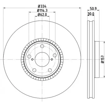 Disque de frein avant gauche MINTEX MDC2353L