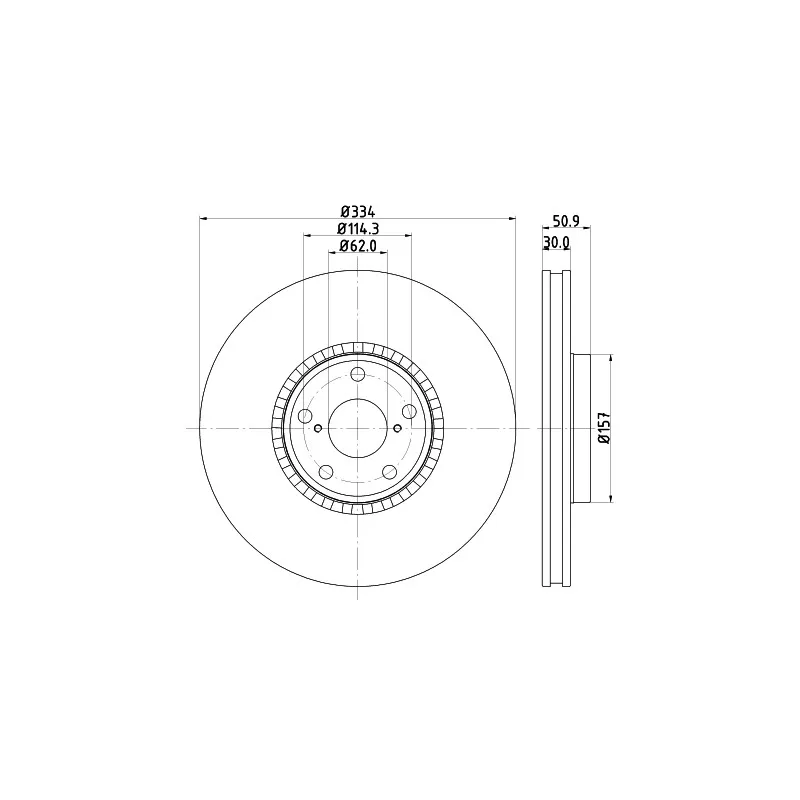 Disque de frein avant gauche MINTEX MDC2353L