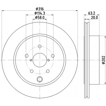 Jeu de 2 disques de frein arrière MINTEX MDC2398