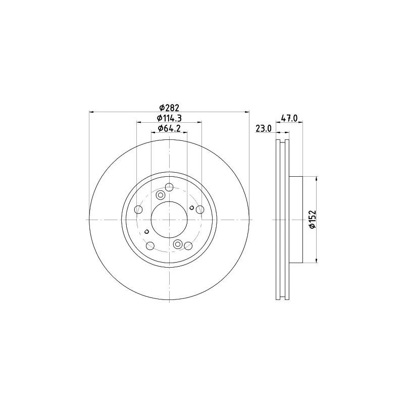 Jeu de 2 disques de frein avant MINTEX MDC2400