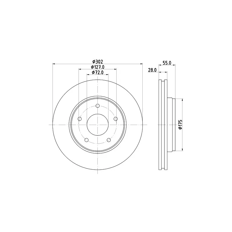 Jeu de 2 disques de frein avant MINTEX MDC2496
