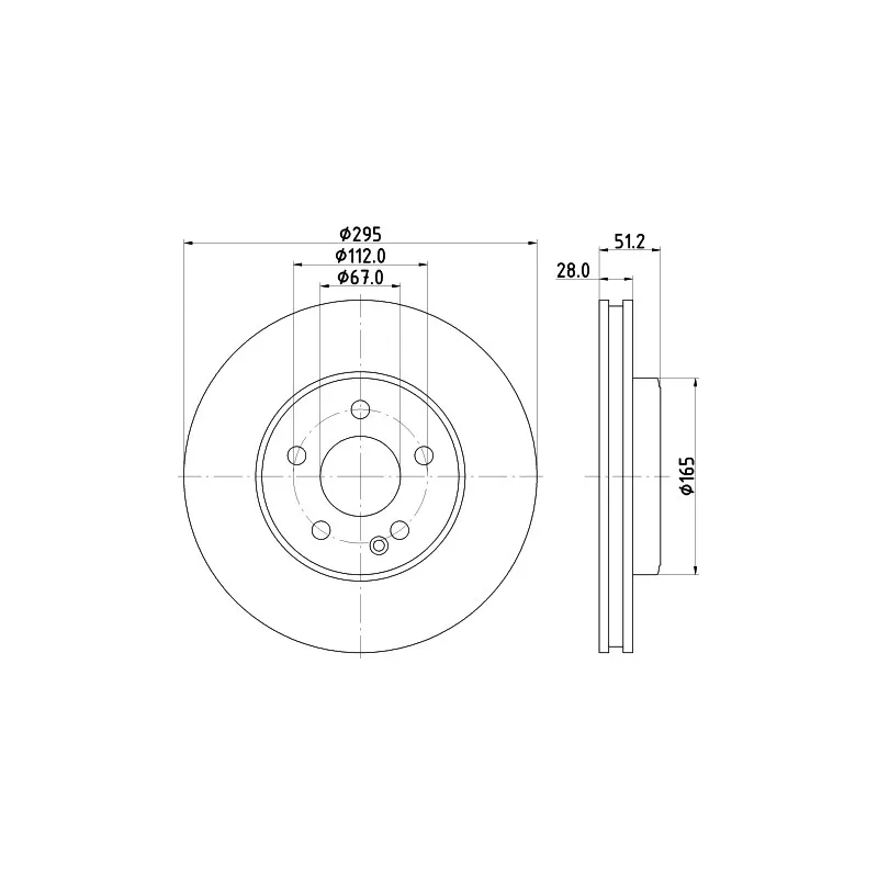 Jeu de 2 disques de frein avant MINTEX MDC2537