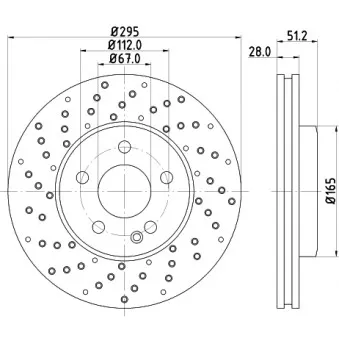 Jeu de 2 disques de frein avant MINTEX MDC2539