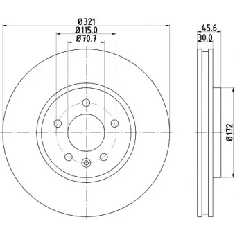 Jeu de 2 disques de frein avant MINTEX MDC2541