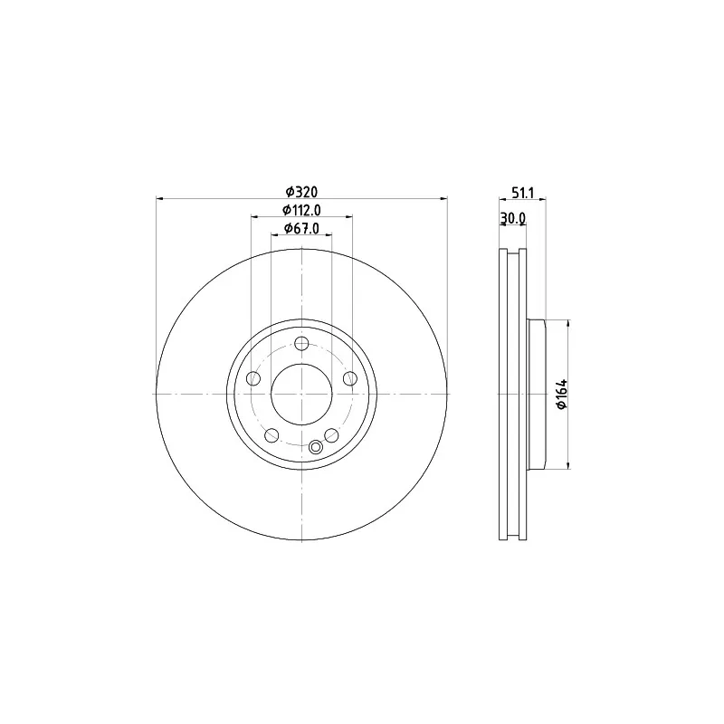 Jeu de 2 disques de frein avant MINTEX MDC2548