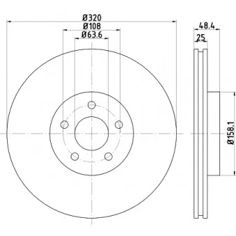 Jeu de 2 disques de frein avant MINTEX MDC2570