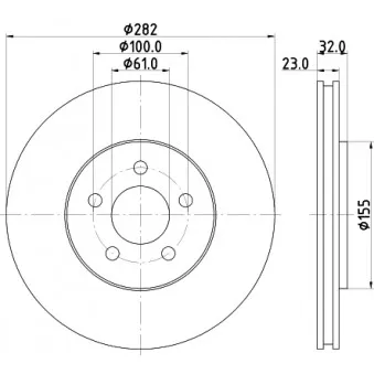 Jeu de 2 disques de frein avant MINTEX MDC2621