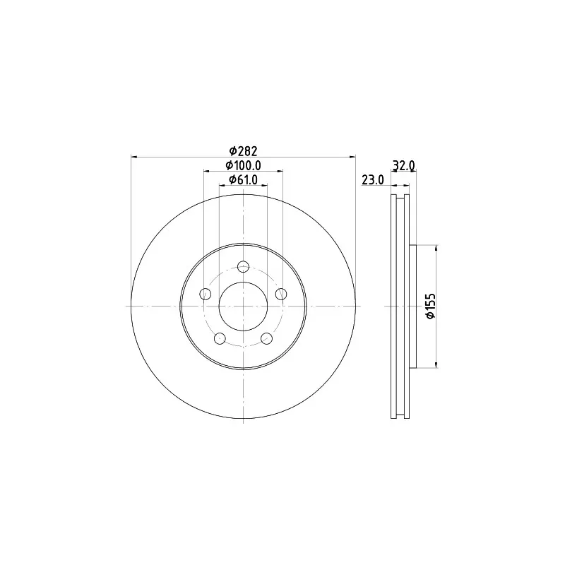 Jeu de 2 disques de frein avant MINTEX MDC2621