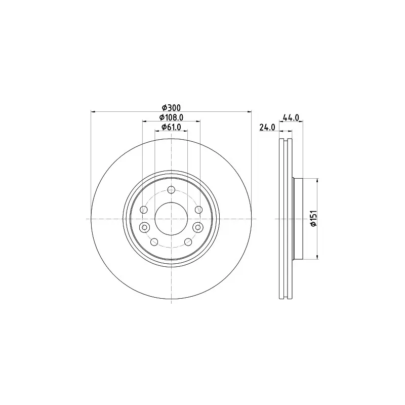 Jeu de 2 disques de frein avant MINTEX MDC2653