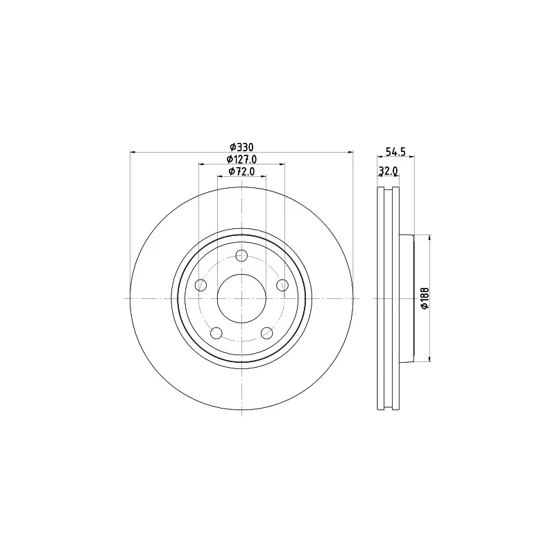 Jeu de 2 disques de frein avant MINTEX MDC2684