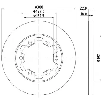 Jeu de 2 disques de frein arrière MINTEX MDC2698