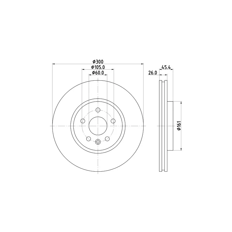 Jeu de 2 disques de frein avant MINTEX MDC2701