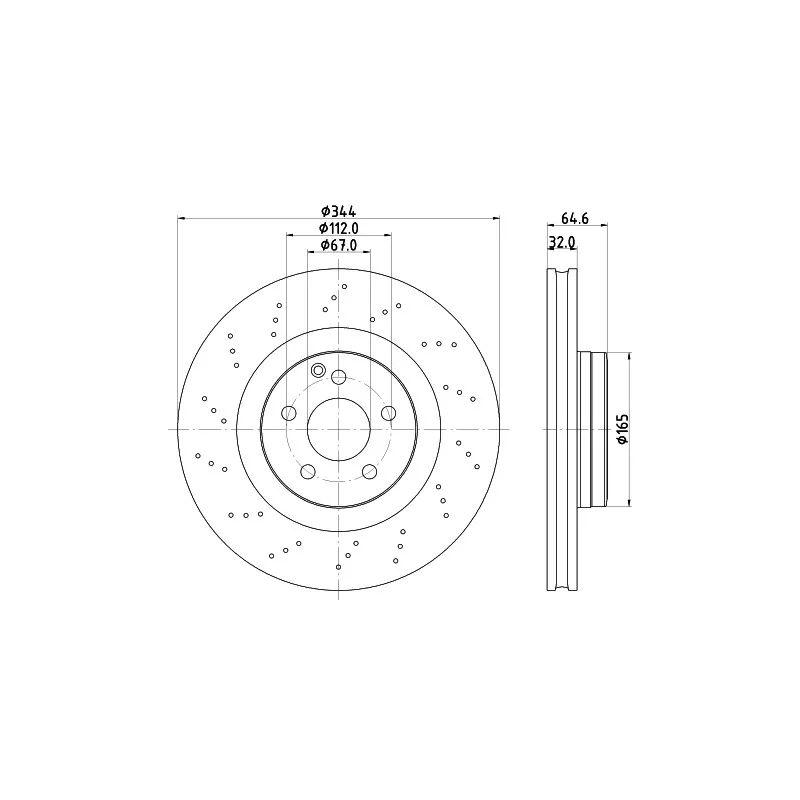 Jeu de 2 disques de frein avant MINTEX MDC2704