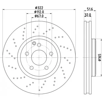 Jeu de 2 disques de frein avant MINTEX MDC2705
