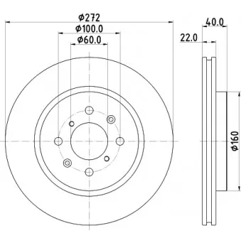 Jeu de 2 disques de frein avant MINTEX MDC2713
