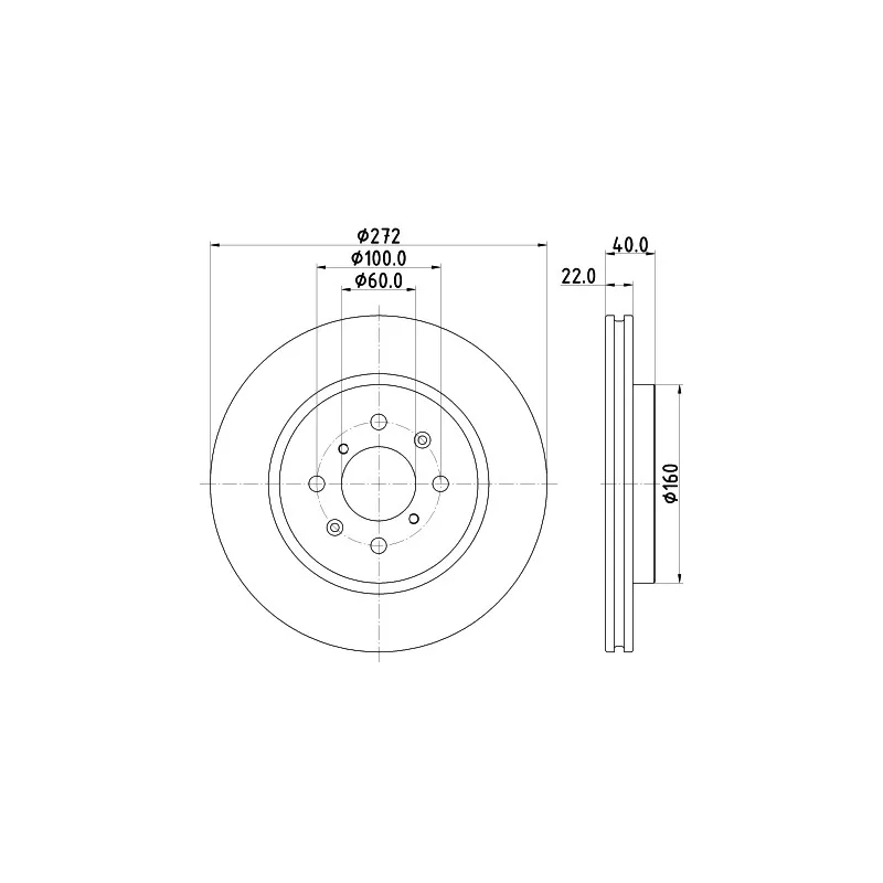 Jeu de 2 disques de frein avant MINTEX MDC2713