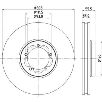 Jeu de 2 disques de frein avant MINTEX MDC2719
