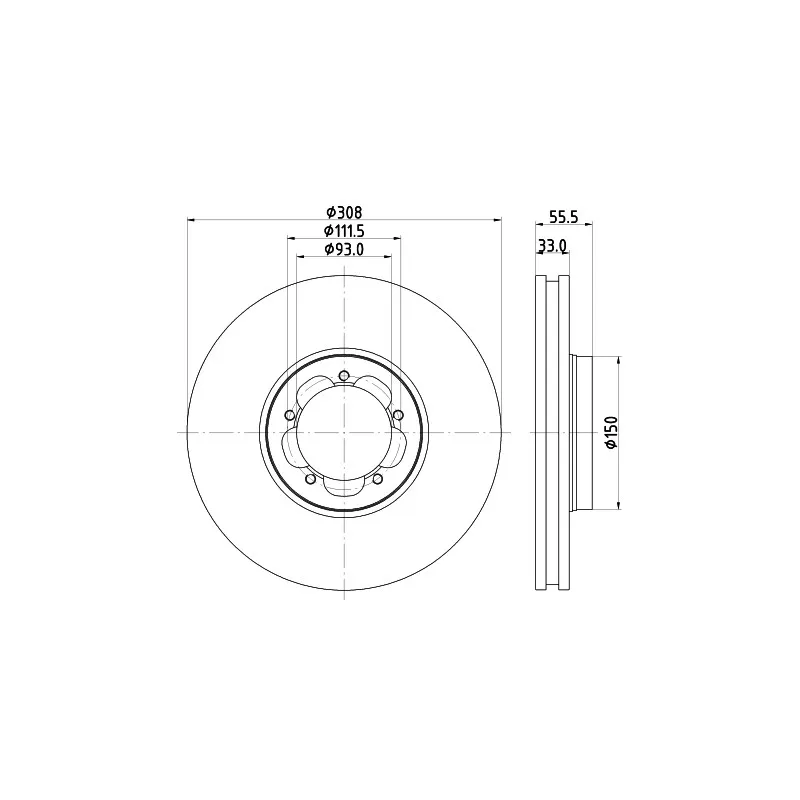 Jeu de 2 disques de frein avant MINTEX MDC2719